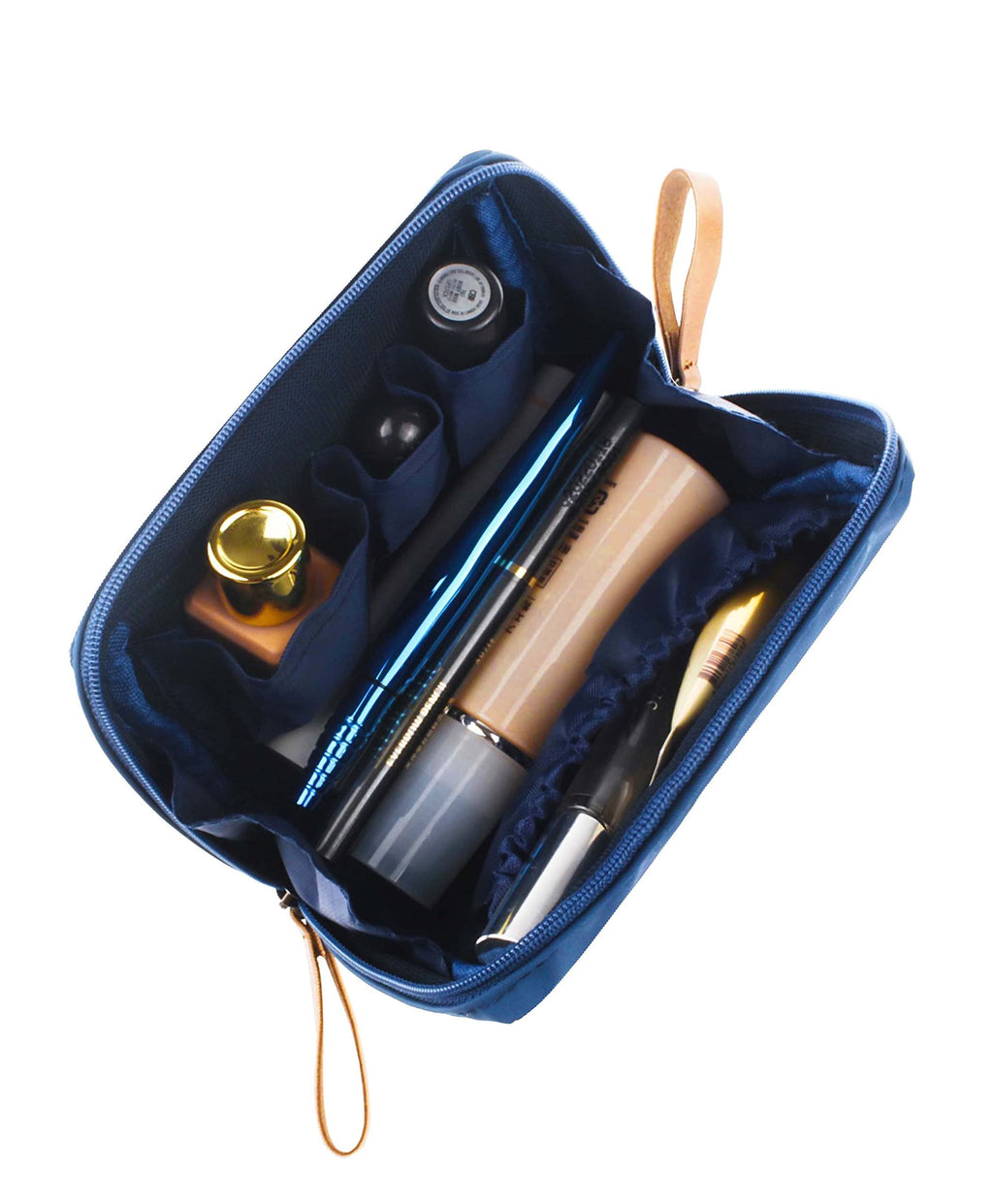 Kososuru Small Makeup Bag for Purse Portable Waterproof Cosmetic Bag Travel Makeup Pouch for Women (Blue, Square)