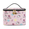 Vimanllie Cosmetic Bag Large Makeup Bag |Travel Toiletry Bags Organizer for Women | Pink Canvas Case with Brush Holder for Girls - Beauty Organizer for Home & Travel with Handle