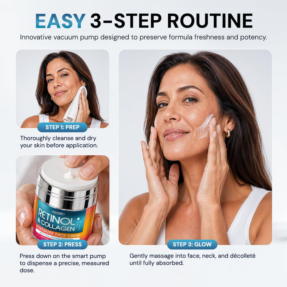 Retinol Face Cream - Anti Aging Moisturizer, Wrinkle & Collagen Skin Care