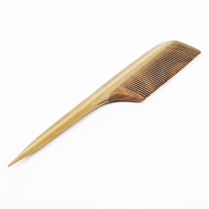 Onedor Handmade Natural Green Sandalwood Wooden Hair Comb