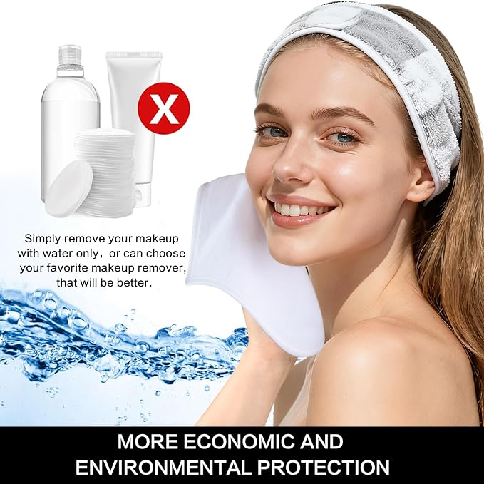 SINLAND Microfiber Facial Cloths Fast Drying Washcloth 8inch x 8inch Absorbent Face Wash Cloth Soft Makeup Remover Cloths