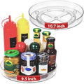 4 Pack Lazy Susan Organizer, 9.5 Inch, 10.7 Inch Lazy Susan Turntable for Cabinet, Turntable Organizer for Pantry Organizers and Storage, Non-Skid Fridge Organizer