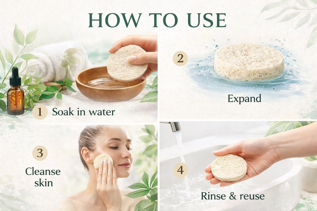 Compressed Facial Sponges 60 Pack – Natural Cellulose Facial Sponge for Cleansing, Makeup Removal, Exfoliating, Face Wash, Esthetician Spa Use (White)