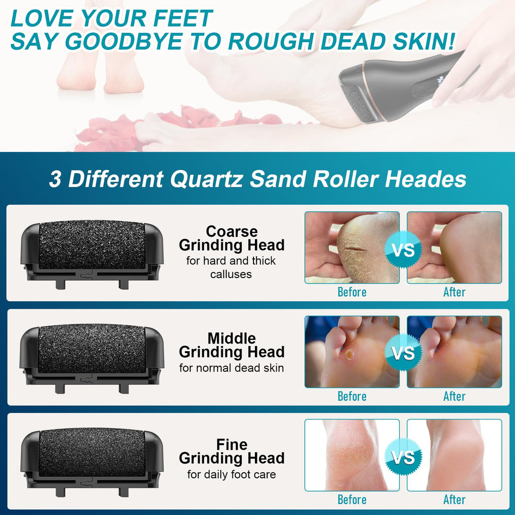 Electric Callus Remover for Feet Rechargeable Portable Electronic Foot File Pedicure Tools 16 In 1 Foot Callus Remover Kit Foot Scrubber Professional Foot Care To Remove Dead Skin Hard Skin Dry Cracks