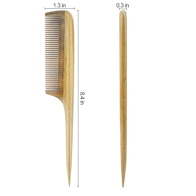 Onedor Handmade Natural Green Sandalwood Wooden Hair Comb