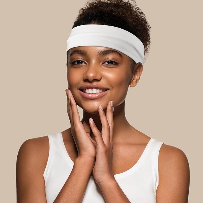 DiyJibb Headbands for Women, 7PCS Wide Cloth Hair Bands for Workout, Yoga, Skincare & Daily Wear, Soft & Stretchy