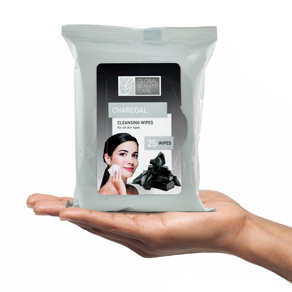 Global Beauty Care Makeup Remover Wipes (100 Count (4-Pack), Charcoal)