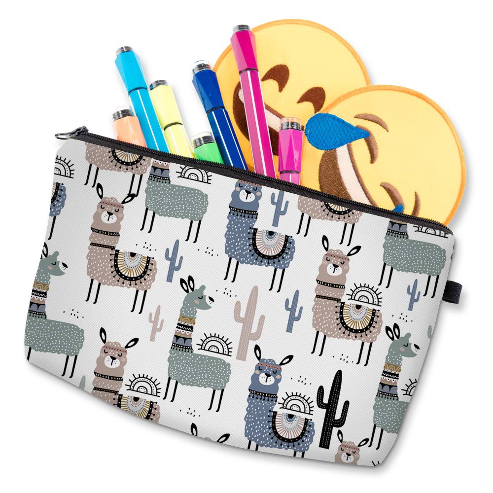 Deanfun Small Makeup Case - Cute and Waterproof Cosmetic Bag for Women(Cactus Camel D5-51444)