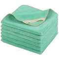 Microfiber Facial Cloths Fast Drying Washcloth 12inch x 12inch Green 6 pack