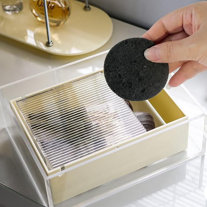100-Count Facial Sponges Compressed Natural Cellulose Sponge Round Shape Face Sponge for Face Cleansing Exfoliating and Makeup Removal, Black