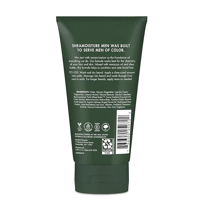 SheaMoisture Beard Conditioner,Full Beard Detangler for Full Beards,Maracuja Oil and Shea Butter,Paraben Free,4 oz,(Pack of 2)