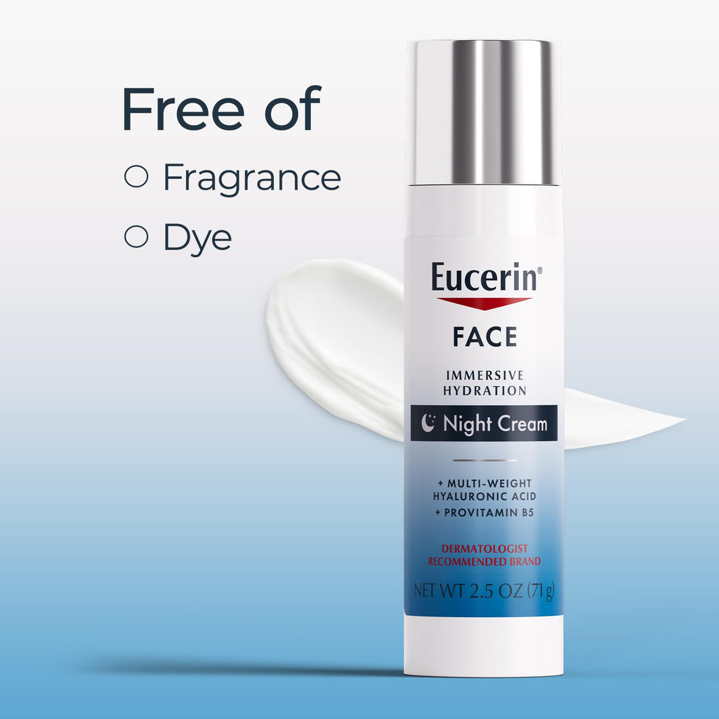Eucerin Face Immersive Hydration Night Cream, 2.5 OZ