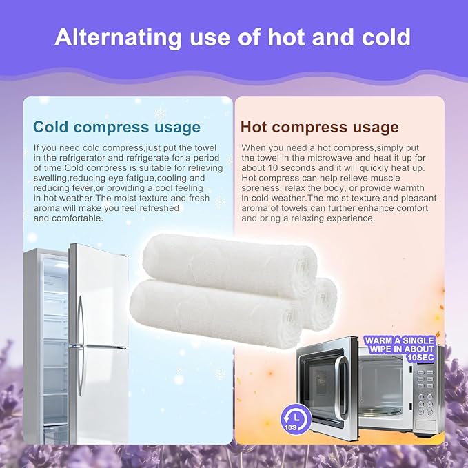 twoworld 28 Moist Cotton Towel Bulk Moist Towelettes Individually Wrapped
