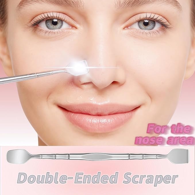 3 Pack Pimple Popper Tool, Extraction Tools for Estheticians, Blackhead Remover Tools, Skin Care Tools Set, Skin Spatula, Pimple Popper for Cleaning Forehead Nose Blackhead Gunk Oil Acne