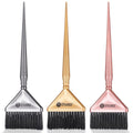3Pcs Hair Color Brush Hair Dye Brush Salon Color Tint Brushes Hairs Coloring Brushs Applicator Stylist Hairs Coloring Tool for Salon Home, Silver, Rose Gold, Gold, Professional