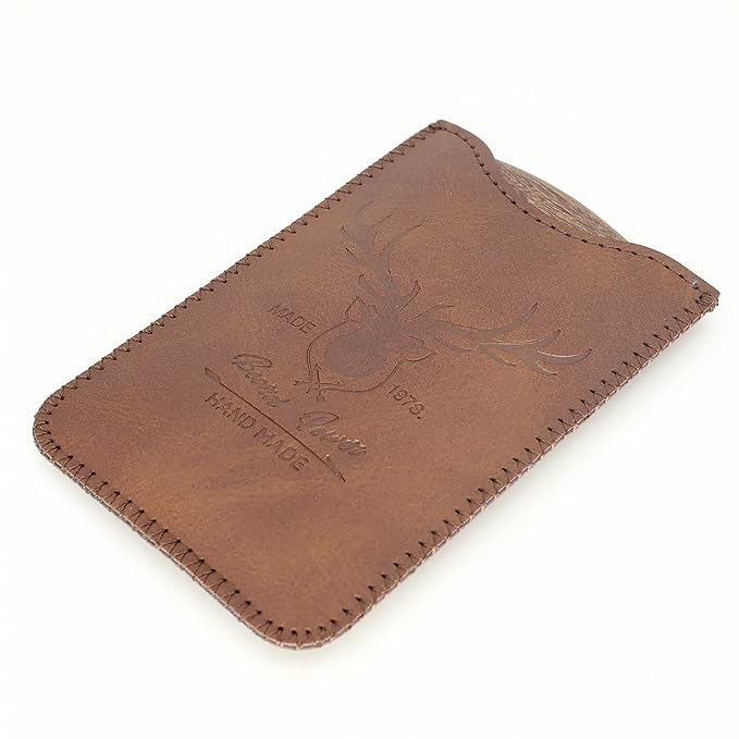 Menesia Black Sandalwood Beard comb for Men with Travel Case