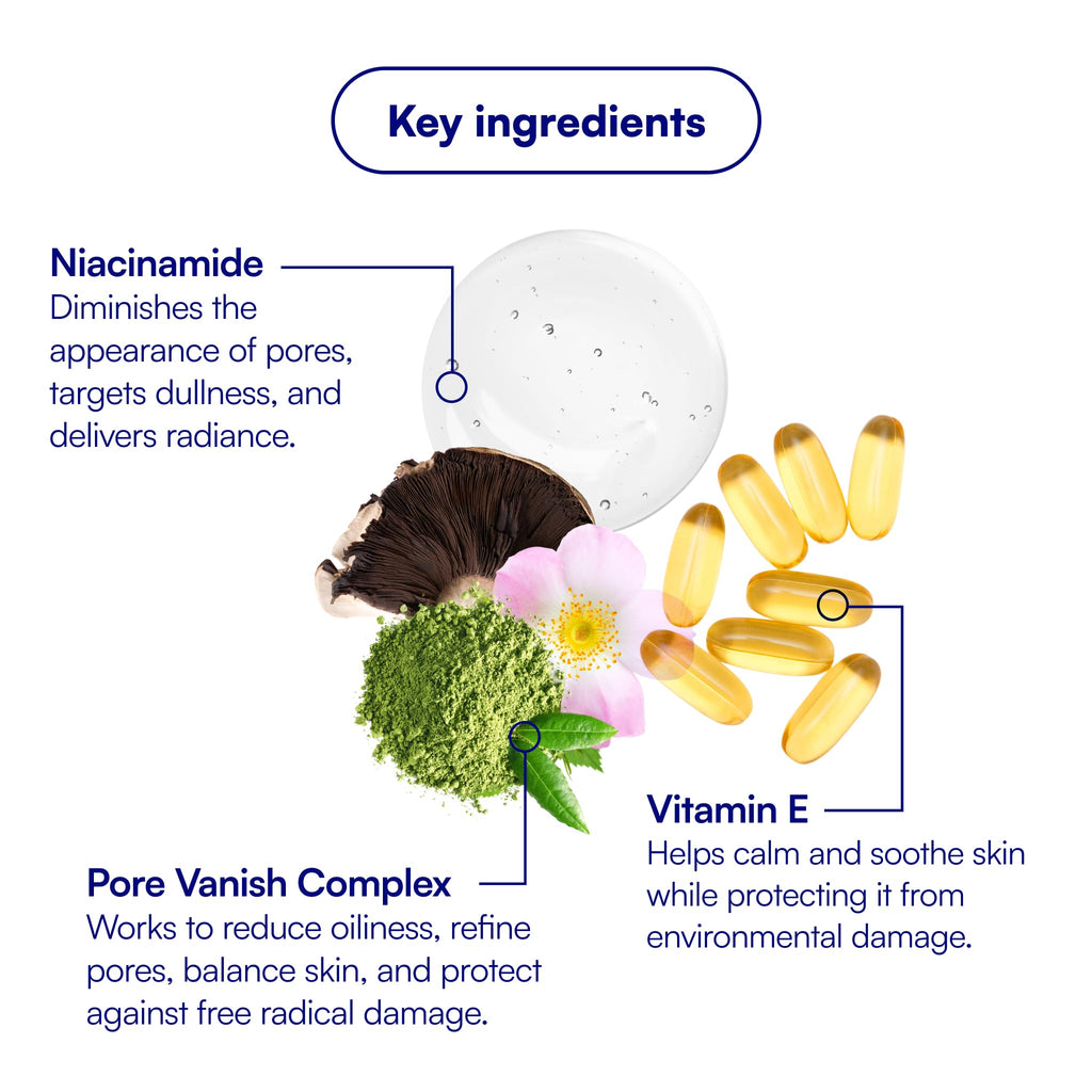 Bliss Disappearing Act Pore-Minimizing Serum – Niacinamide + Pore Vanish Complex with Green Tea – Refines Pores, Controls Oil & Targets Dark Spots for Smooth Glass Skin – 1 Fl Oz