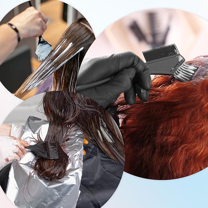 8 Pcs Hair Highlighting Cap,Highlights Caps for Hair,Highlight Caps for Hairs with 3 Metal Hook and 2 Hairs Dye Comb & Brush for Salon & DIY Dyeing