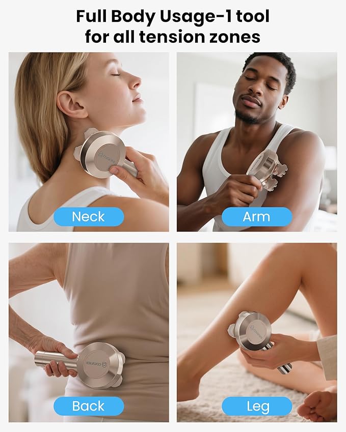 COMFIER Handheld Scalp Massager Hair Growth,Cordless Head Massager 3 Modes & 8 Silicone Claws,IPX7 Waterproof Body Massager for Stress Relax,Pet Massage,Head Scratcher,【2026】 Gift for Men,Women