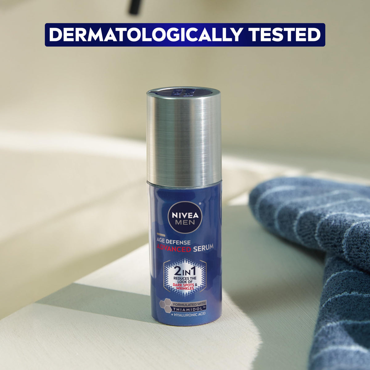 NIVEA MEN Age Defense 2 in 1 Face Serum, 1 FL OZ