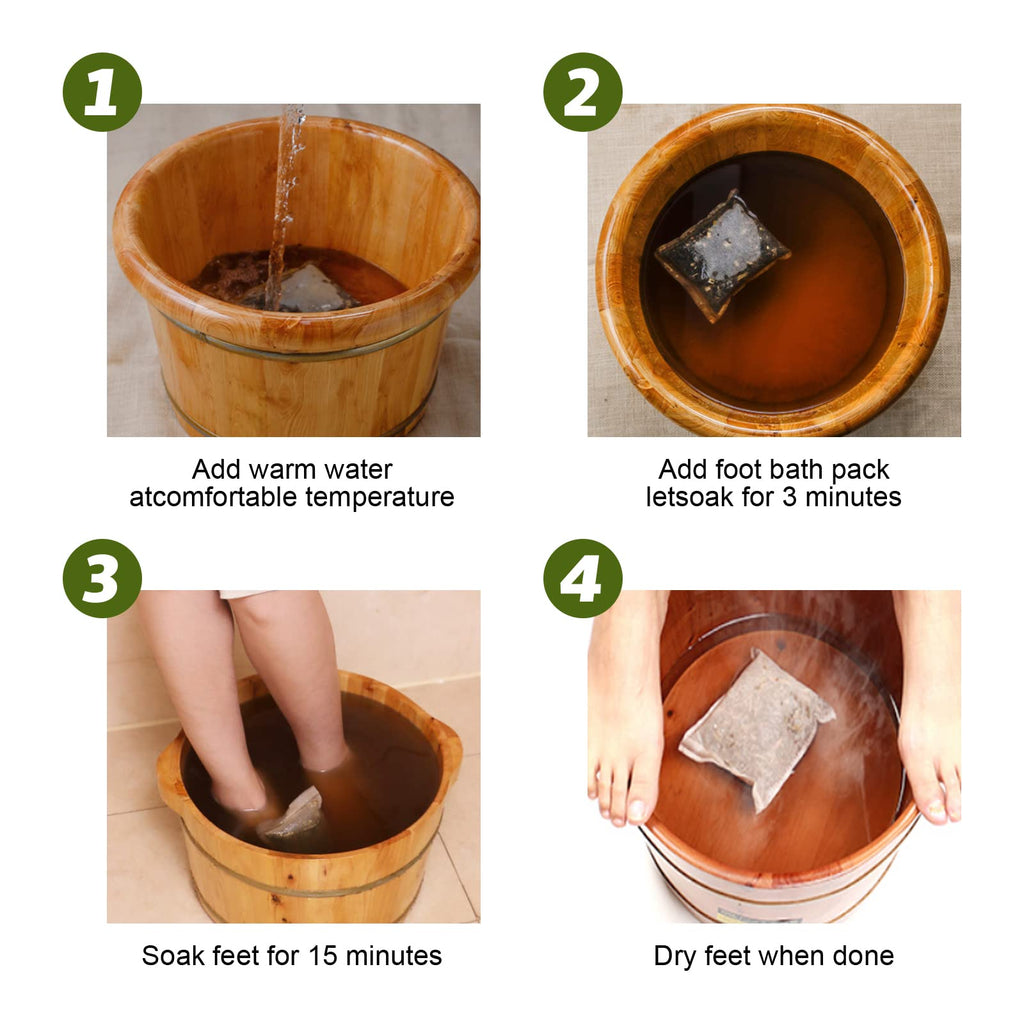 20PCS Lymphatic Drainage Ginger Foot Soak, Foot Care Spa Relaxation for Muscles, Natural Mugwort Herb Foot Soak, Leg Slimming Foot Bath Bag 1