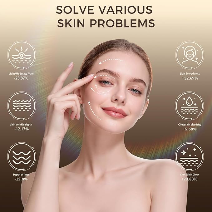Red Light Therapy for Face, 7-1 Colors LED Light Therapy mask, Rechargeable LED Face Mask for Anti-Aging, Skin Firming & Radiant Glow at Home