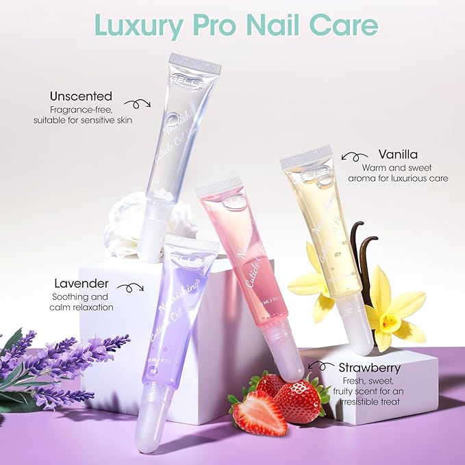Gellen Nail Cuticle Oil Pen, Travel-sized Soft Brush Design, Rich in Jojoba Oil & VE, Soften Cuticle & Moisture for Dry Thin Nails, 15ml Fragrance-free