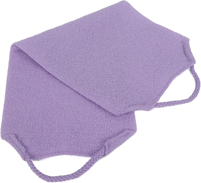 Back Scrubber, Exfoliating Body Scrubbers Portable Scrubber Straps Cleansing Massage Strap Wash Cloth for Shower Back Washer Exfoliating Washcloth Strap with Handles for Family Members