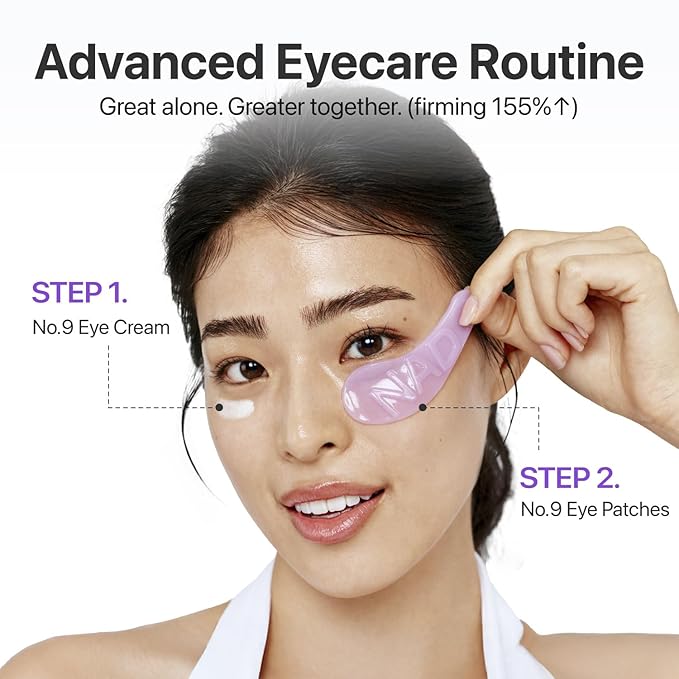 numbuzin No.9 Eye Patches, NAD+ Collagen Jelly Eye Masks with Peptides, Caffeine & Niacinamide, Cooling Under Eye Patches for Puffy Eyes & Eyebags, Skin Hydrated in Summer, 5 Pairs (10 Patches)