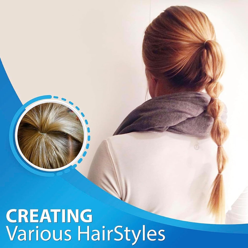 Cosy Companions 100x Clear Hair Elastics, Clear Rubber Bands For Hair Ties For Thin Hair, Mini, Plastic