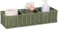 Bathroom Toilet Paper Basket: Water-resistant Resin 3-Section Organizer Above Toilet Space Efficient For Small Homes Stress Relief Sage Green 1pack