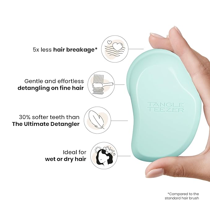 Tangle Teezer Original Detangler Brush for Fine & Fragile Hair, Mint Violet