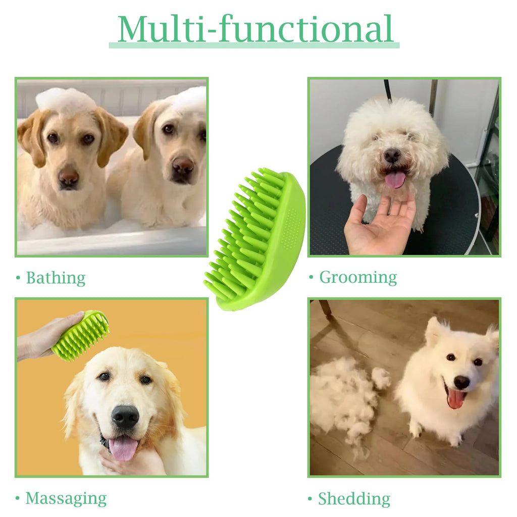 Yintoper Dog Bath Brush Pet Silicone Shampoo Brush