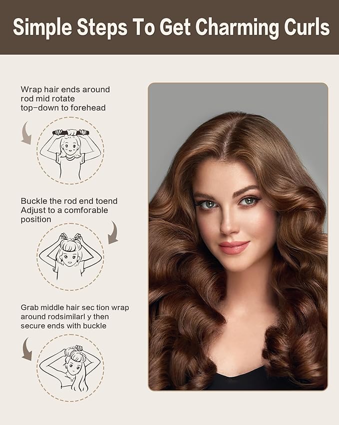 Seritant Heatless Curls Overnight with Satin Head Scarf, Velvet Hair Rollers for Blowout Look, No Heat Curling Rod for Long Thick Hair, Soft Sleep In Flexi Rods