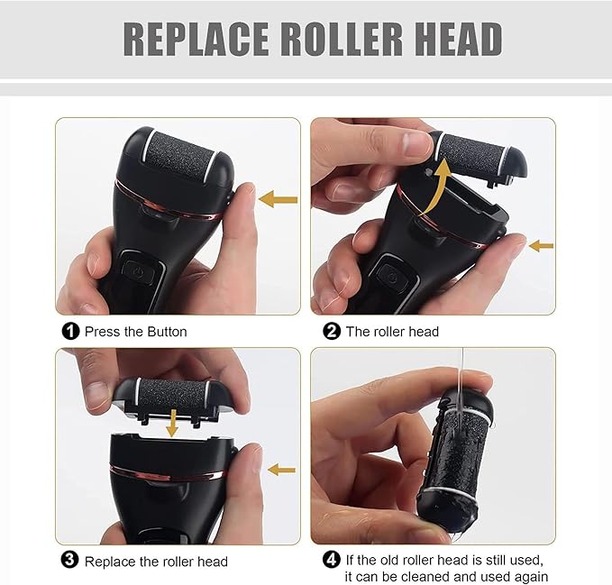 12 Pack Different Coarse Replacement Roller Heads for Electric Callus Remover for Feet Pedicure Tools Foot File Pedicure Kit Refill Rollers for Cracked Heels and Dead Skin