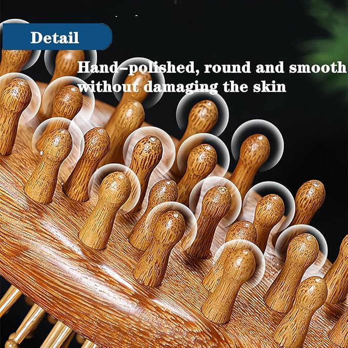 BEENIFIC Scalp Massager Hair Growth Brush,Head Massager Scalp Stress Relax Dandruff Comb,Wooden Scalp Exfoliator Head Scratcher,Unisex (Sandalwood)