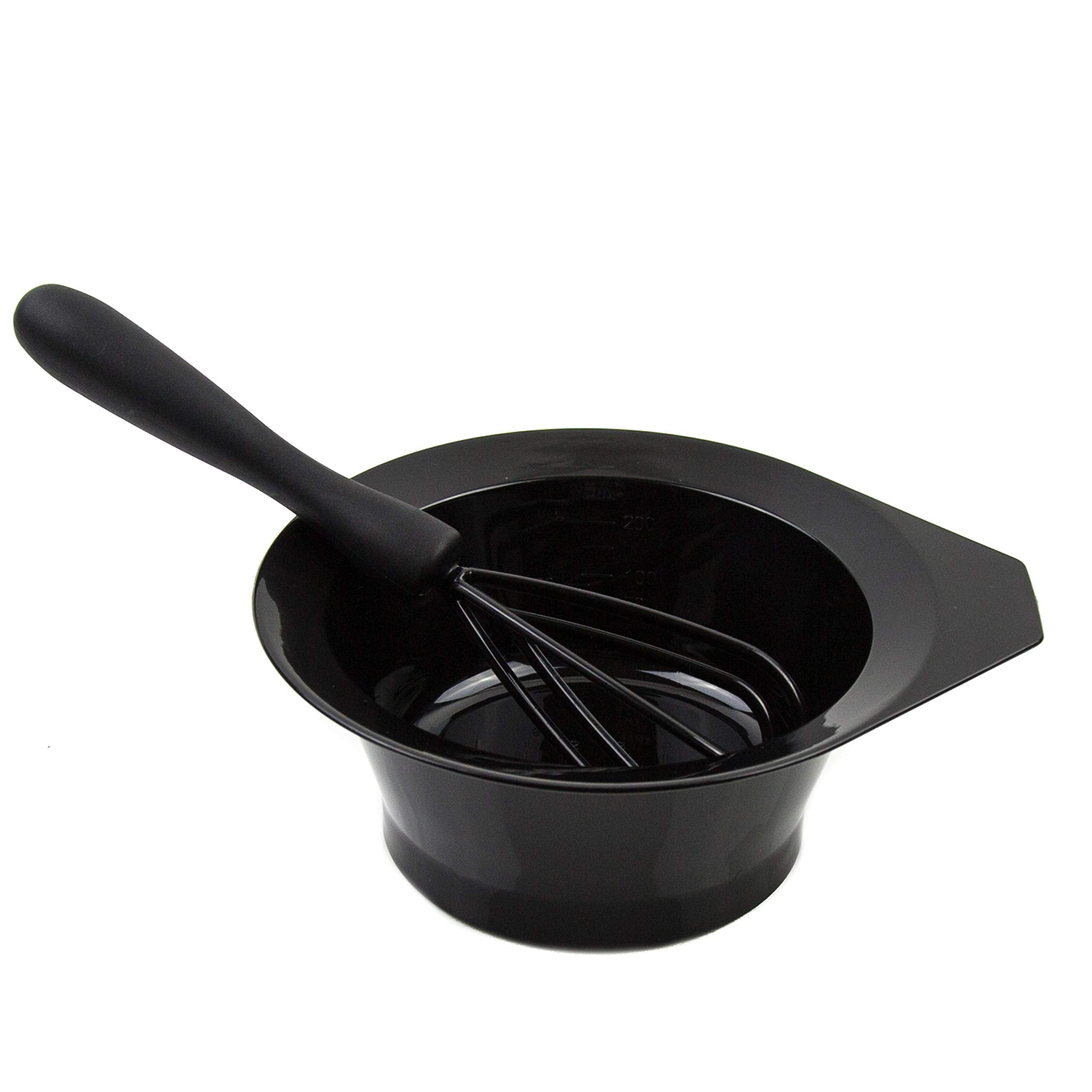 Hair Dye Bowl and Whisk Set - 3 Salon Tint Mixing Bowls - 3 Color Whisks
