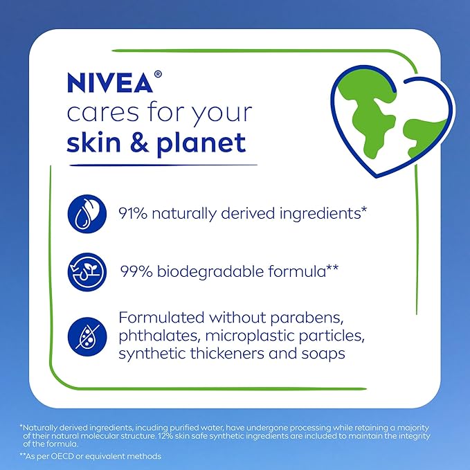 NIVEA Pampering Coconut and Almond Milk Body Wash with Nourishing Serum, Moisturizing Body Wash for Women, Enriched with Provitamin B5 and Vitamin E, 20 Fl Oz Bottle (Pack of 2)