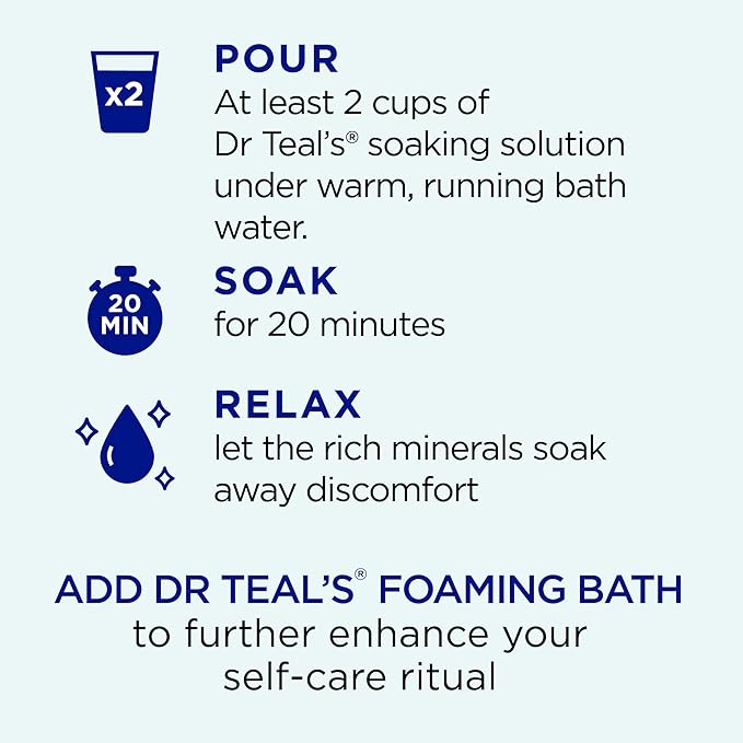 Dr Teal's Arnica Body Relief Epsom Salt Magnesium Soak with Menthol & Essential Oils, Muscle Recovery, 3 lbs