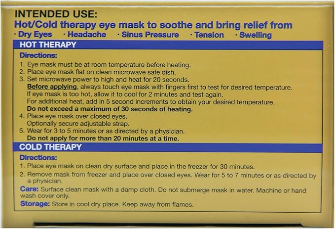 OM8000 - Oasis Rest & Relief™ Hot and Cold Therapy Adjustable Eye Mask | Soothing Relief | Compress for Dry Eyes