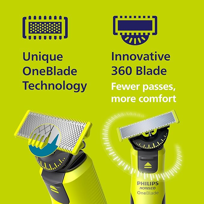 Norelco Philips OneBlade 360 Hybrid Face Trimmer & Shaver with Connectivity