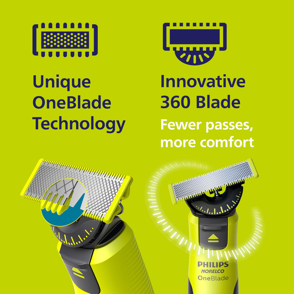 Norelco Philips OneBlade 360 Hybrid Face Trimmer & Shaver with Connectivity