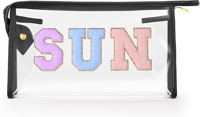 Clear Sunscreen Bag, Waterproof Makeup & Toiletry Pouch for Travel Beach
