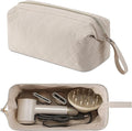 Quilted Hair Tools Travel Bag Organizer,Portable Large Hair Styling Accessories Storage Case for Flat Irons,Straightener,Curling Iron,Hair Dryer (Beige)