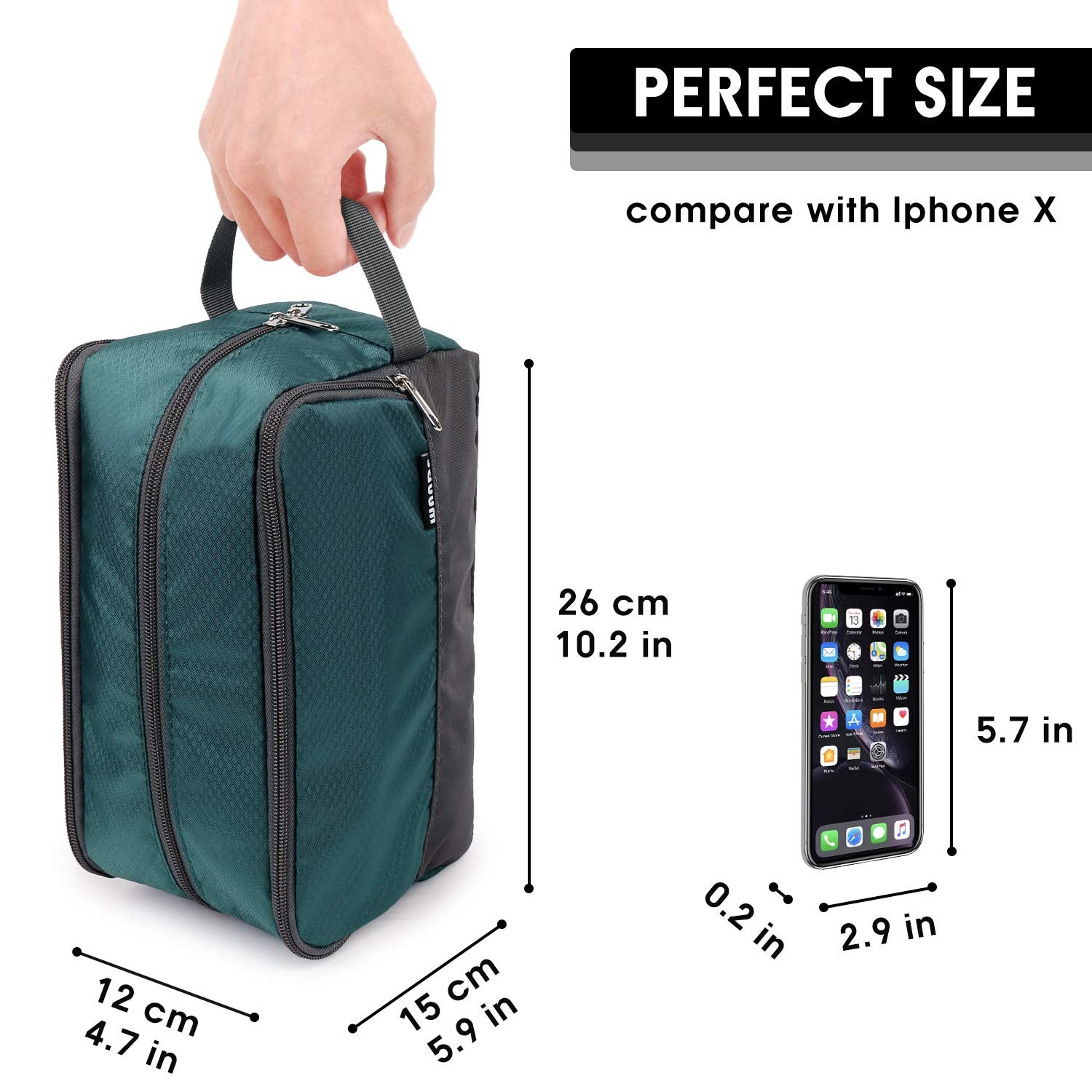 WANDF Travel Toiletry Bag for Men, Small Dopp Kit for Toiletries