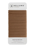 Heliums Thin Seamless Hair Ties - Light Brown - 6mm Nylon No Damage Ponytail Holders, 1.75 Inch, Medium Hold for Thin to Normal Hair - 18 Pack