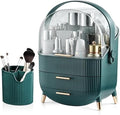 XAIODRAGONSKY Egg Makeup Organizer, Egg Shape(Oval) Makeup Storage Box Countertop Portable Vanity Cosmetics Organizer