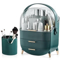 XAIODRAGONSKY Egg Makeup Organizer, Egg Shape(Oval) Makeup Storage Box Countertop Portable Vanity Cosmetics Organizer
