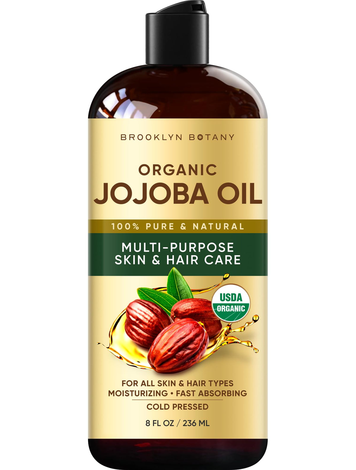 Brooklyn Botany Organic Jojoba Oil - 8 Fl Oz