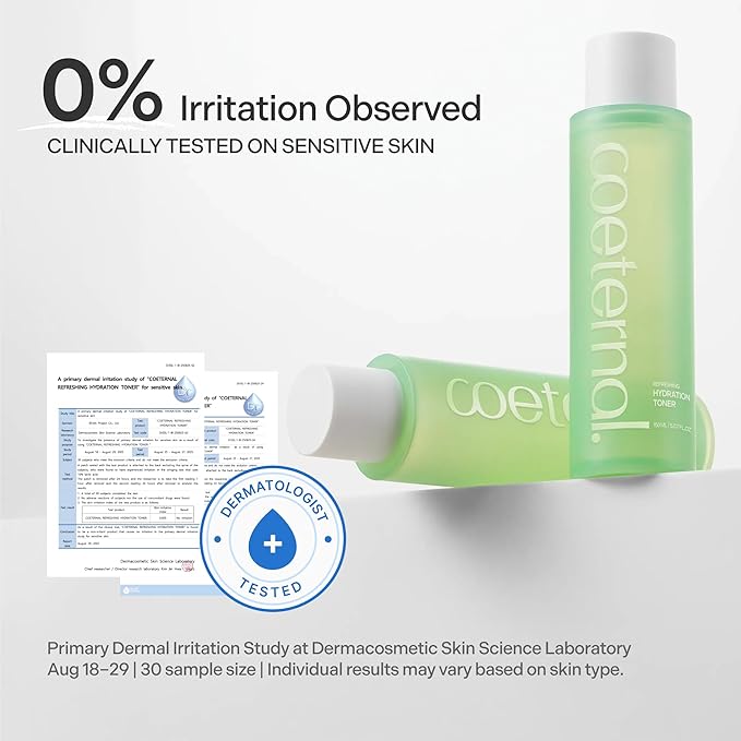 Coeternal Refreshing Hydration Toner, Korean Face Toner with Hyaluronic Acid & Algae11, Hydrating & Calming for Glass Skin, Dry or Oily Skin, K-Beauty Skincare 150ml / 5.07 fl.oz.